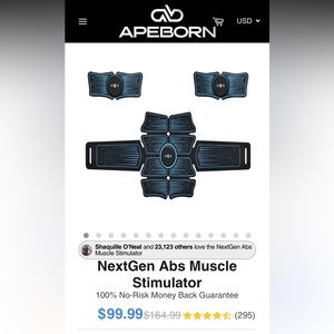 APEBORN Fitness NextGen Abs Muscles Simulator belt
